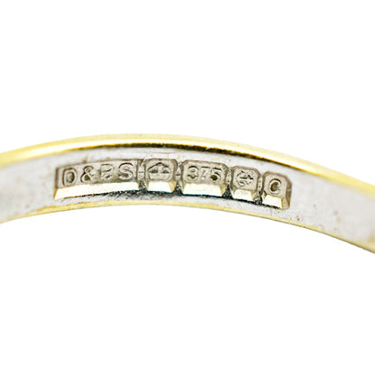 Vintage 1970's white and yellow gold eternity ring
