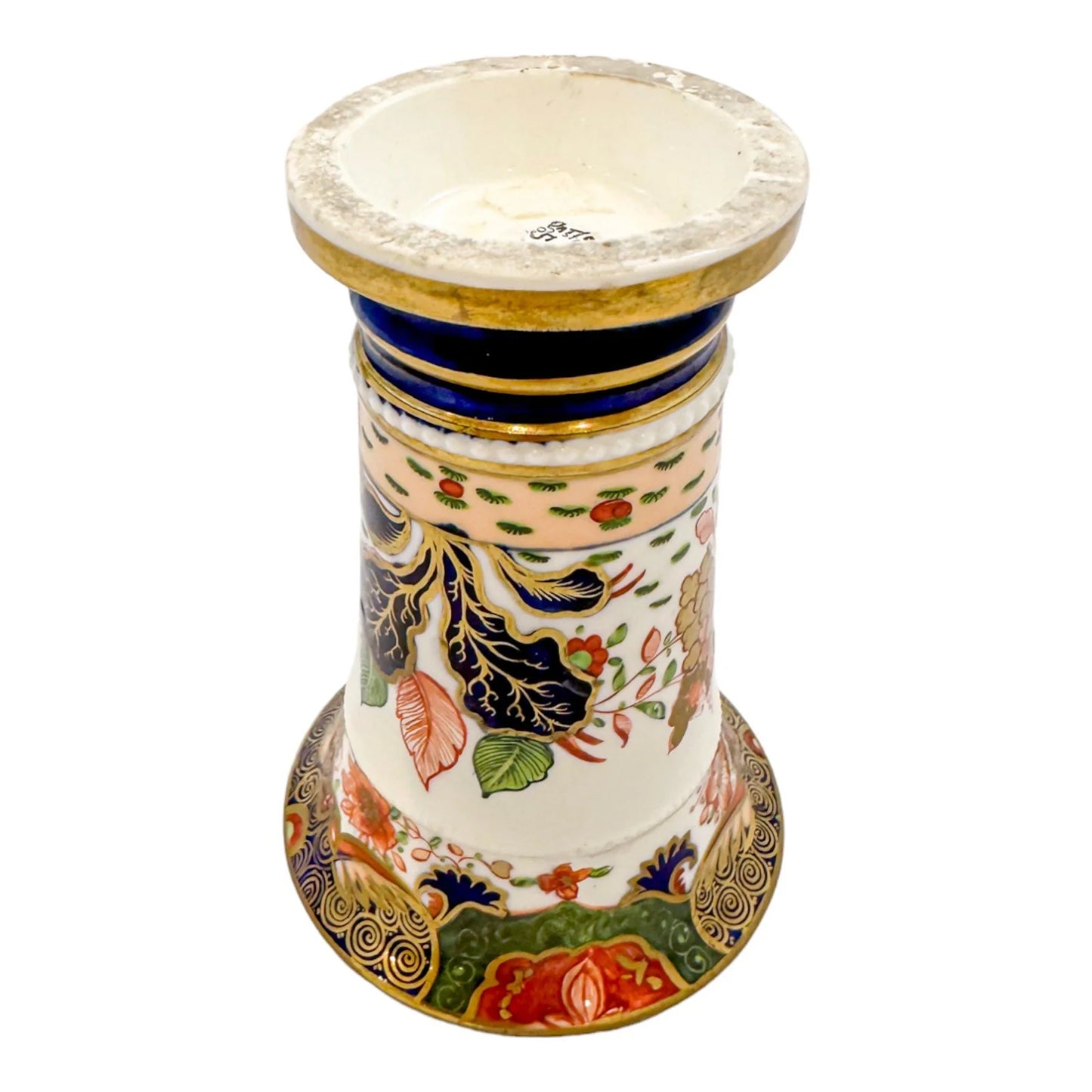 Georgian Spode porcelain gold Imari miniature spill vase / matchpot