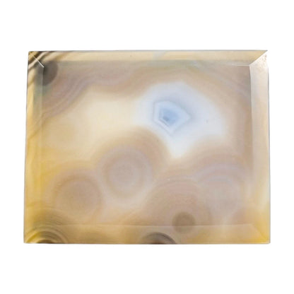 French Art Deco grey blue agate table cigarette holder / card box / vide poche