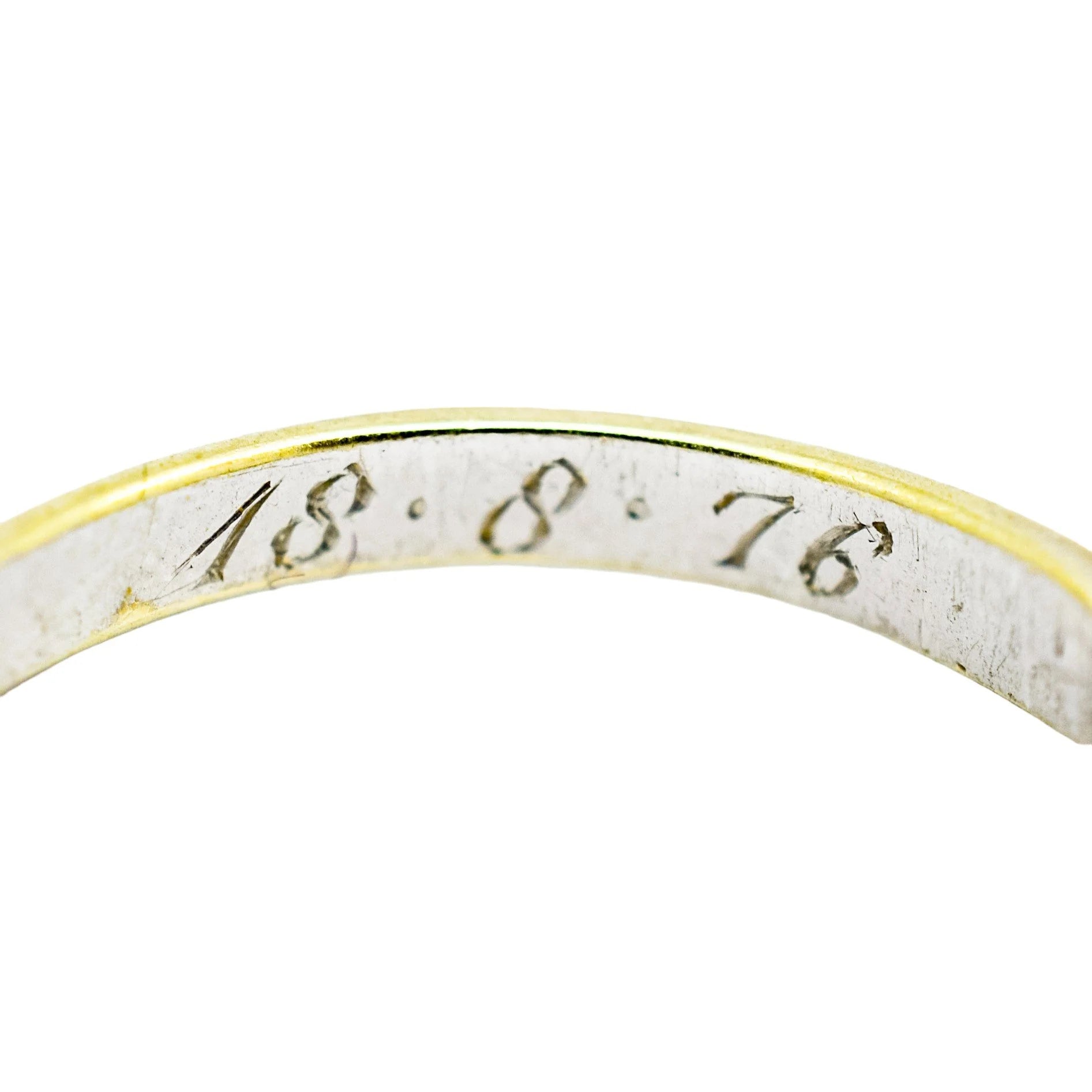 Vintage 1970's white and yellow gold eternity ring