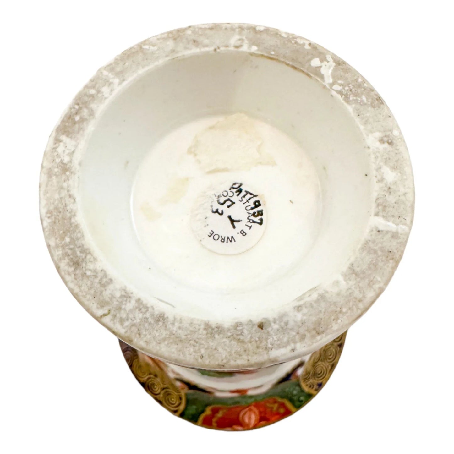 Georgian Spode porcelain gold Imari miniature spill vase / matchpot