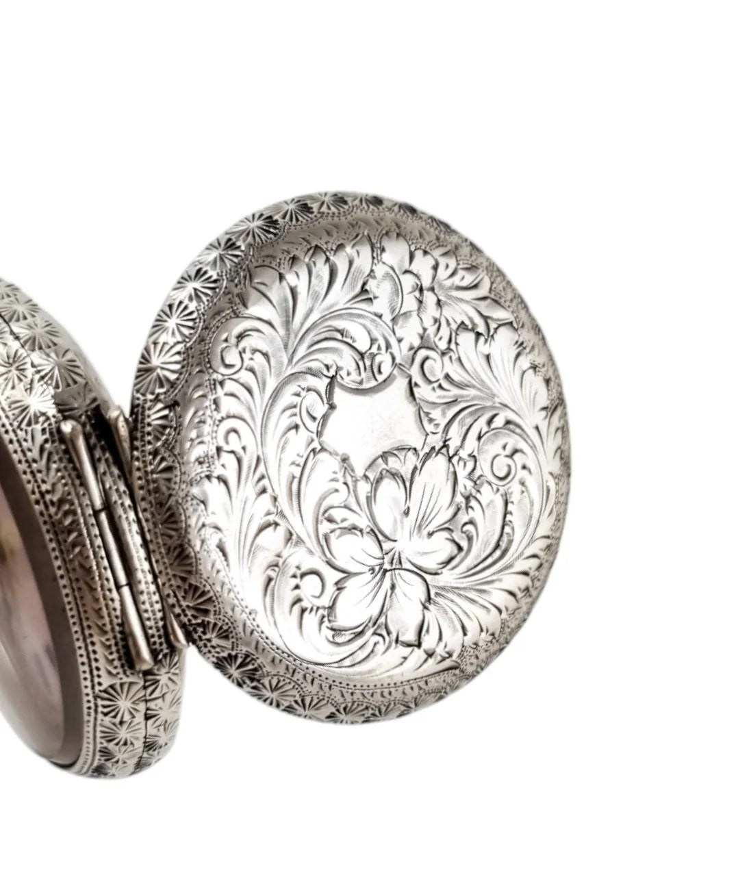 Working late 19th century Swiss 935 silver & enamel ladies pocket watch