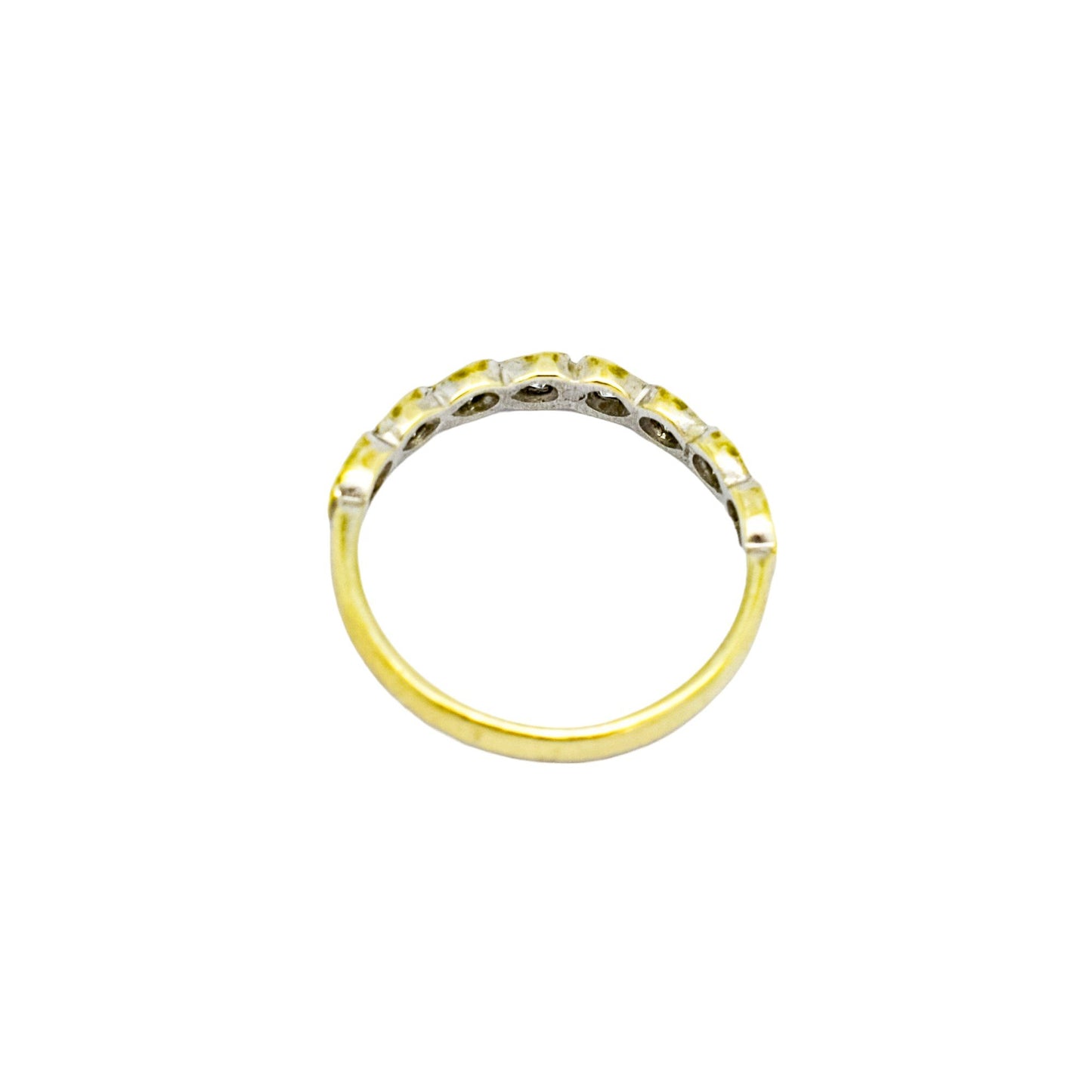 Vintage 1970's white and yellow gold eternity ring