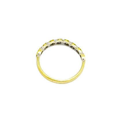 Vintage 1970's white and yellow gold eternity ring