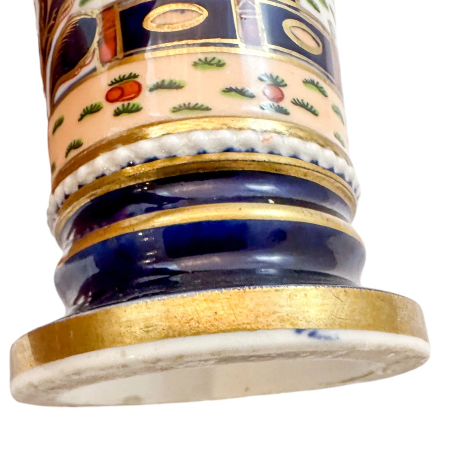 Georgian Spode porcelain gold Imari miniature spill vase / matchpot