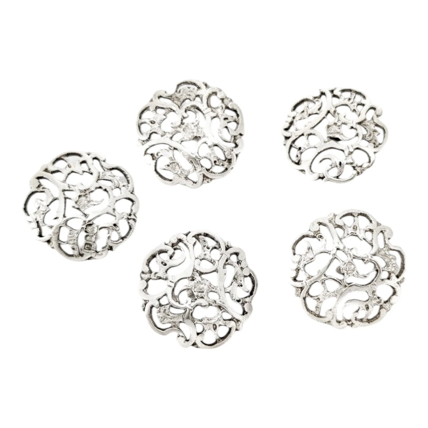 Art Nouveau sterling silver coat buttons, cased, Ceylon Championships prize