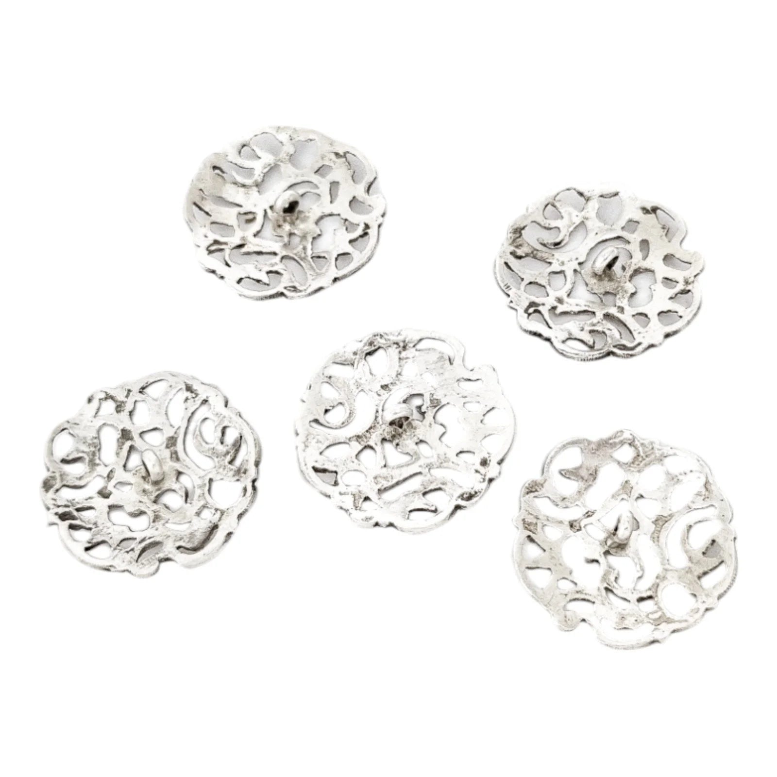 Art Nouveau sterling silver coat buttons, cased, Ceylon Championships prize