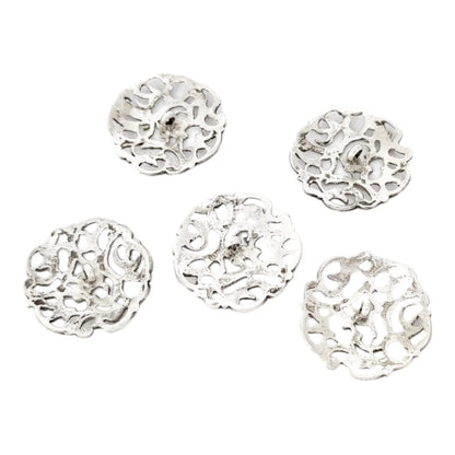 Art Nouveau sterling silver coat buttons, cased, Ceylon Championships prize