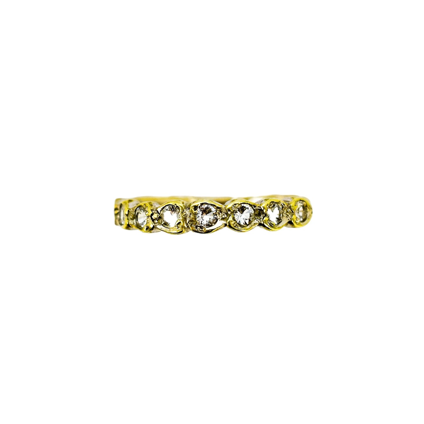 Vintage 1970's white and yellow gold eternity ring