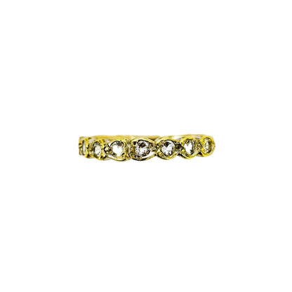 Vintage 1970's white and yellow gold eternity ring