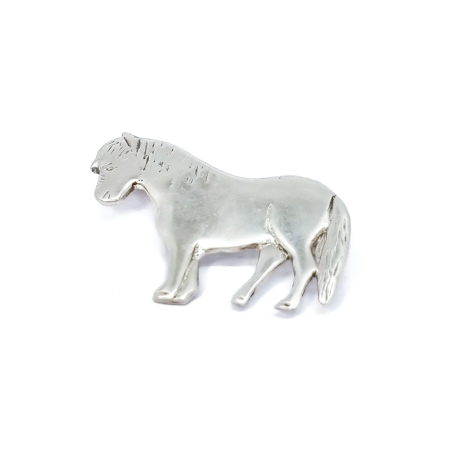 Scottish Shetland pony sterling silver brooch