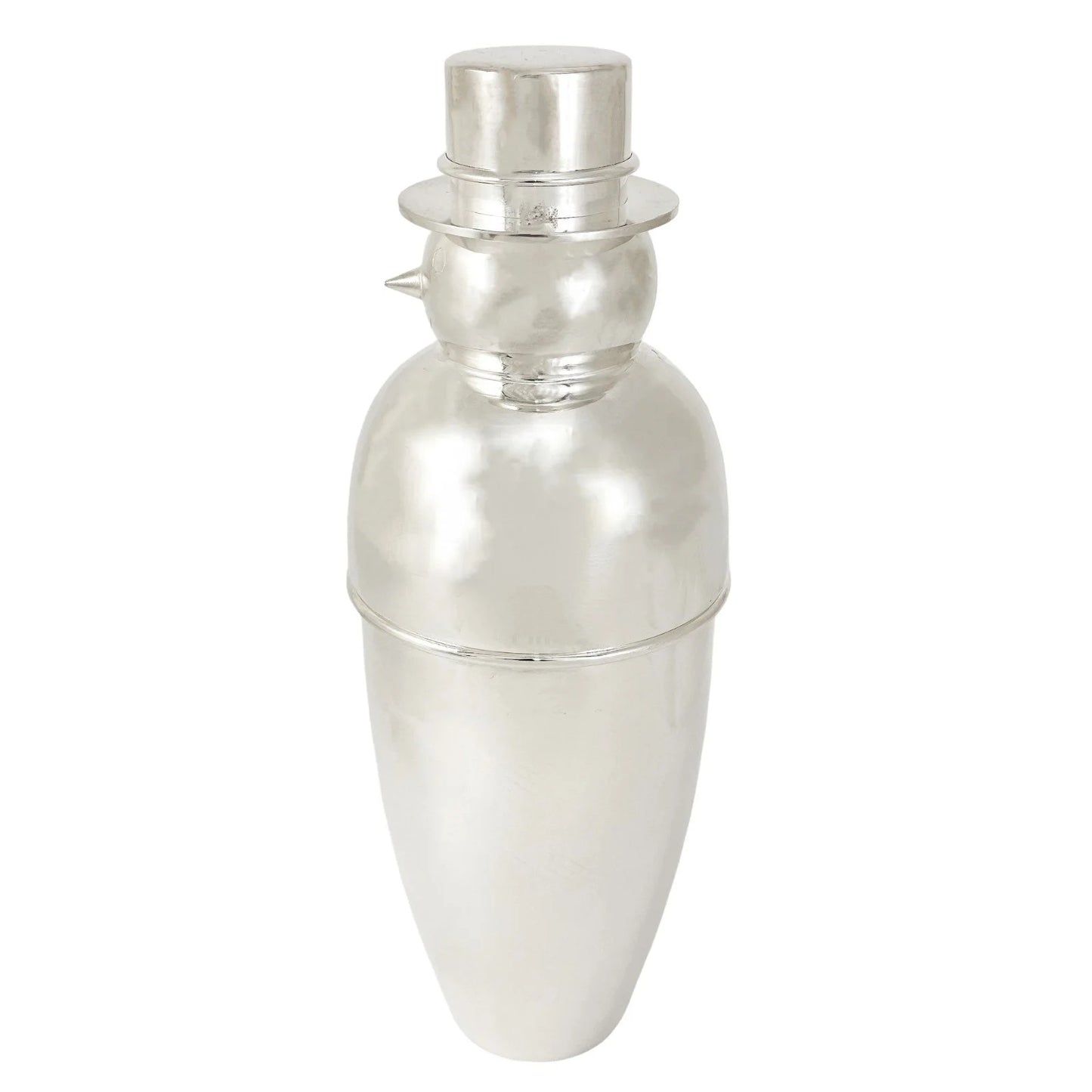 Art Deco Snowman silver plated novelty cocktail shaker 600 ml