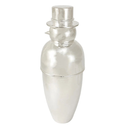 Art Deco Snowman silver plated novelty cocktail shaker 600 ml