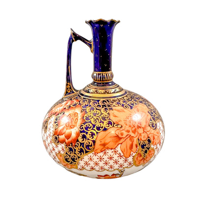 Victorian Royal Crown Derby onion-shaped Imari jug / vase / ewer