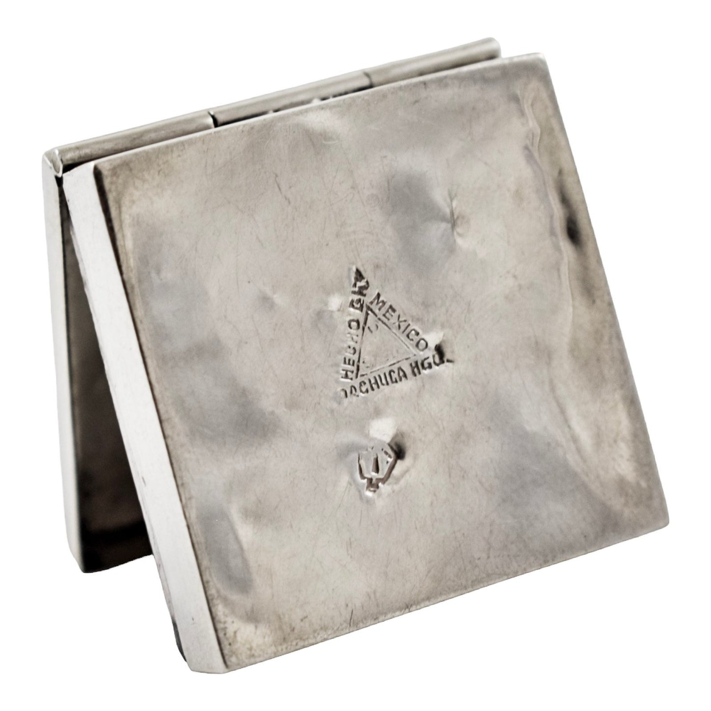 Vintage sterling silver Pachuca Hidalgo Mexican snuff pill box