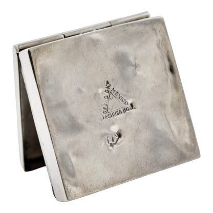 Vintage sterling silver Pachuca Hidalgo Mexican snuff pill box