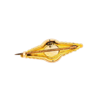 Victorian 2.5ct citrine 9ct yellow rose gold bar brooch