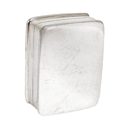 Sterling silver enamelled pill box with vintage motorbike racing design