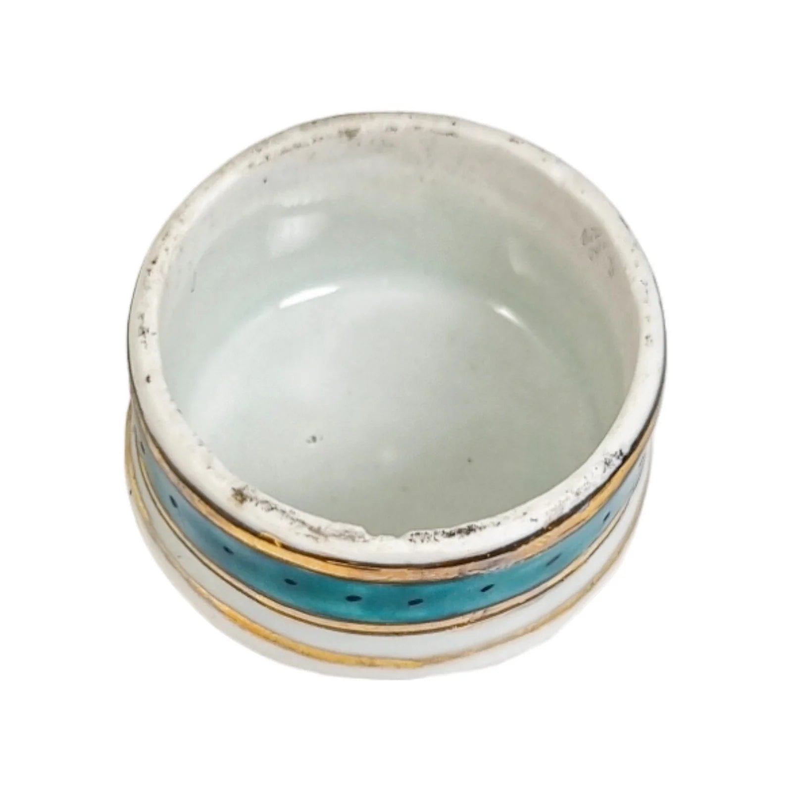 Late 19th century French Samson armorial porcelain tea caddy with riverscape scenes
