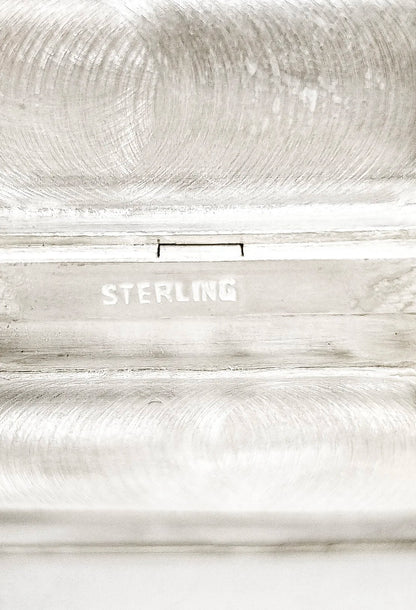 Sterling silver enamelled pill box with vintage motorbike racing design