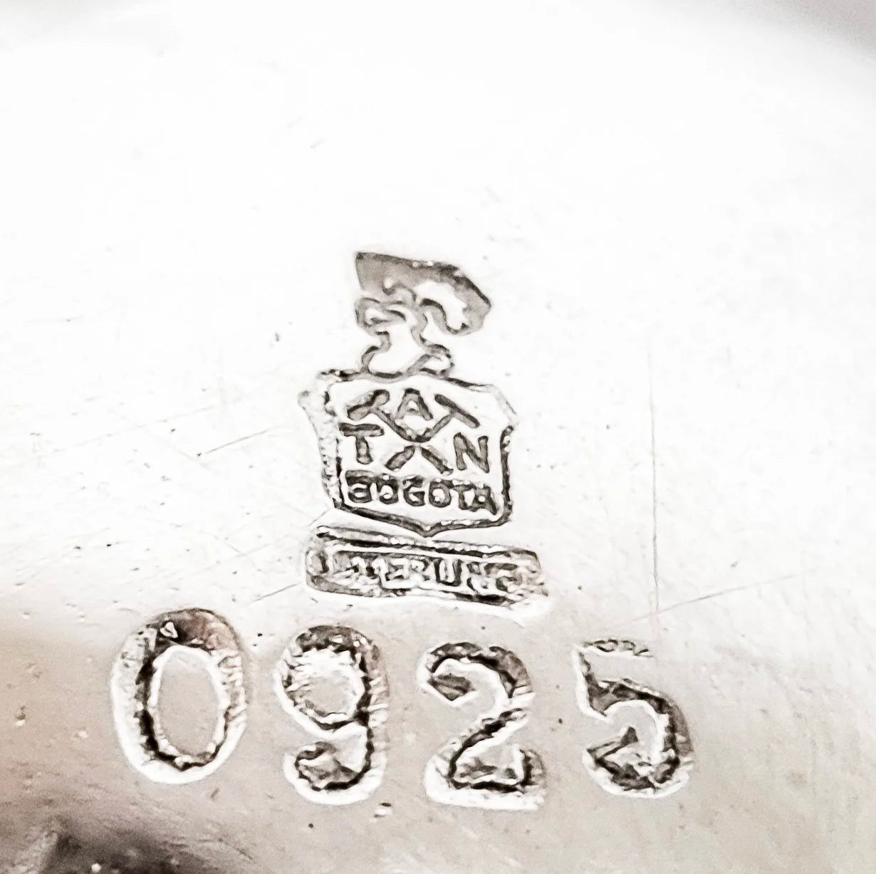 Vintage Bogota sterling silver hand-hammered wine taster tastevin on lion paw feet