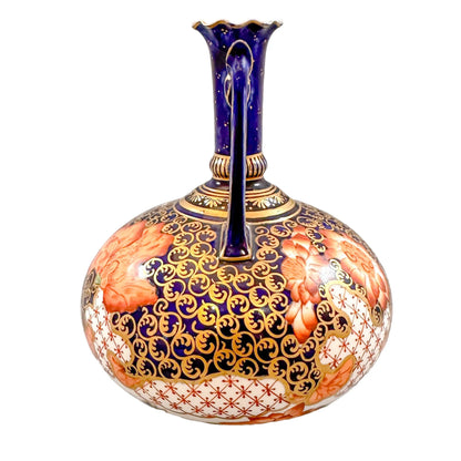 Victorian Royal Crown Derby onion-shaped Imari jug / vase / ewer
