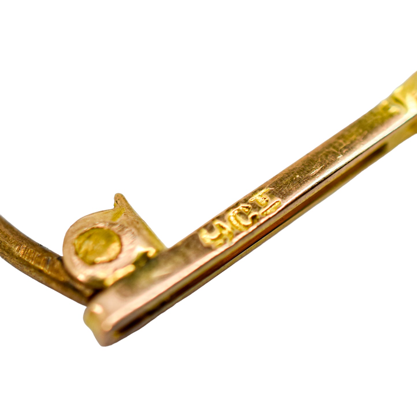 Victorian amethyst pearl 9ct yellow gold openwork bar brooch