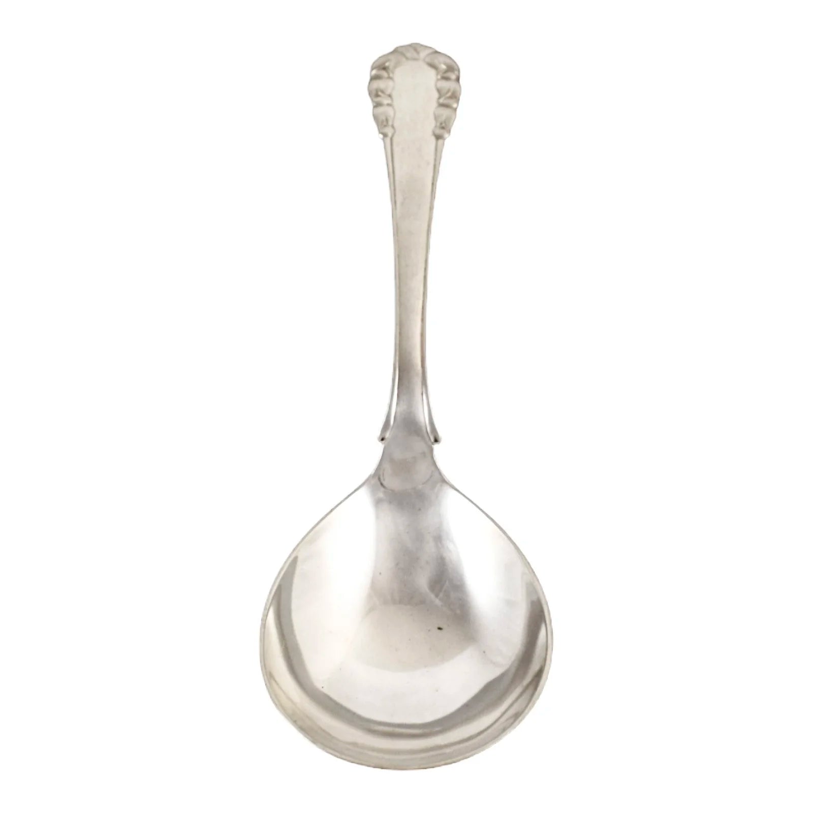 1920's Georg Jensen 830 silver Lily of the Valley / Rose / Liljekonval salad serving spoon