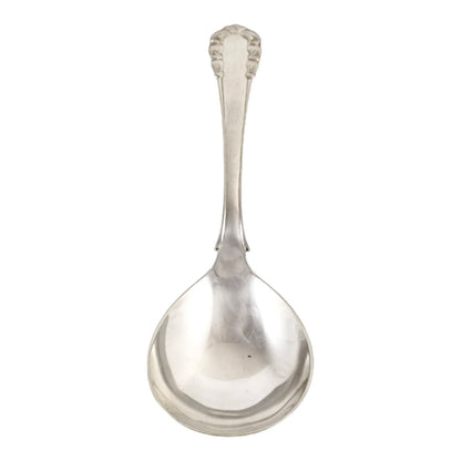 1920's Georg Jensen 830 silver Lily of the Valley / Rose / Liljekonval salad serving spoon