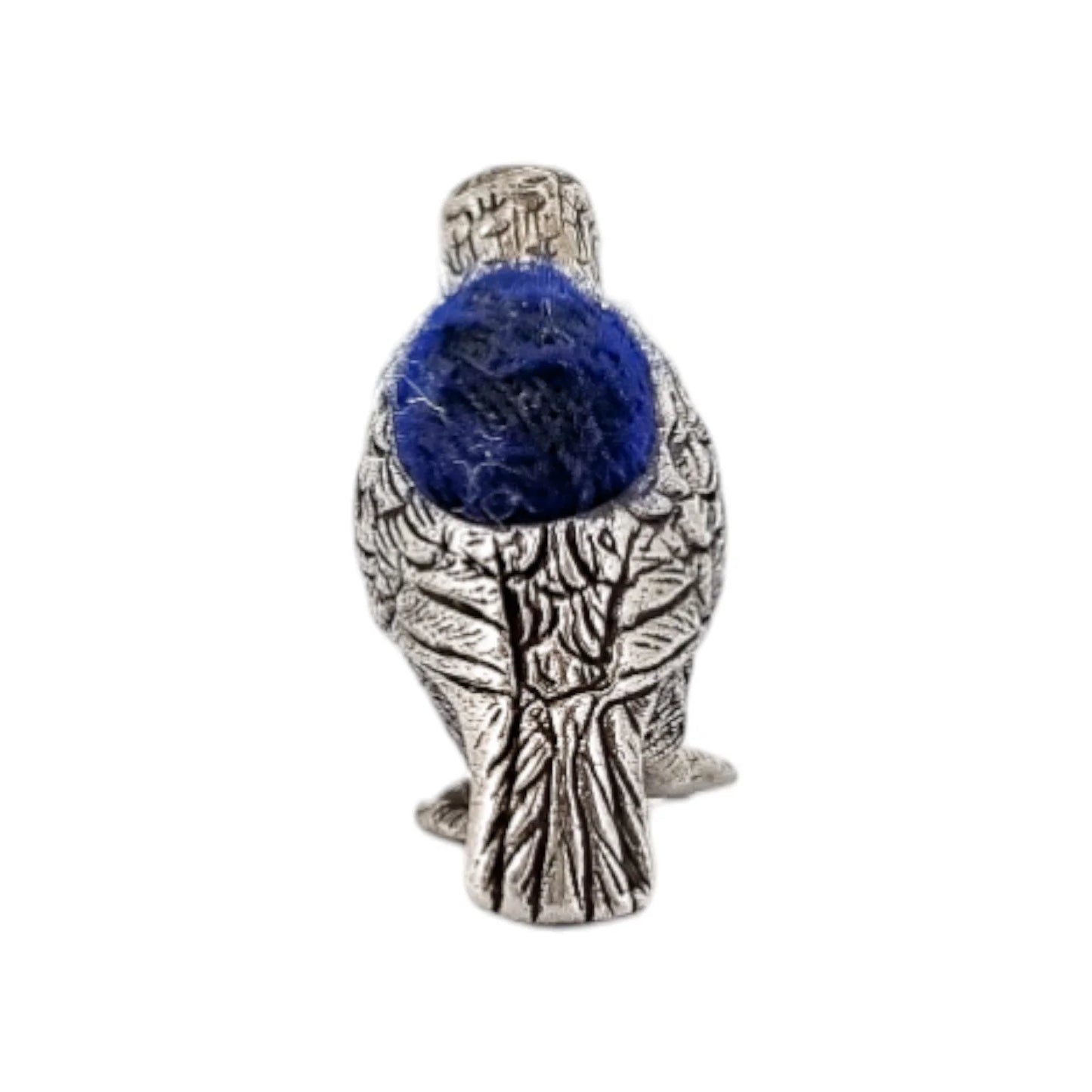 Edwardian style sterling silver quail bird pin cushion