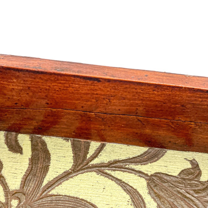 Storage box converted from Victorian tooled leather photo album with brass clasp