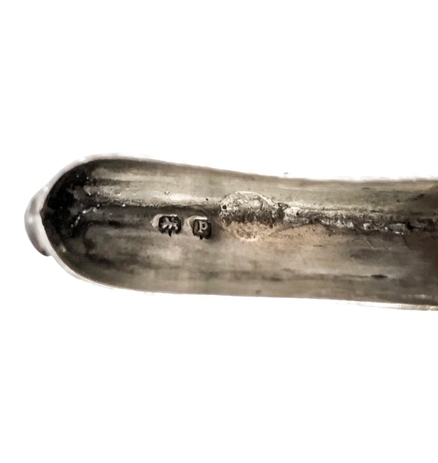 WWI sterling silver vesta case engraved with scrolls, on a Victorian watch curb Albert chain