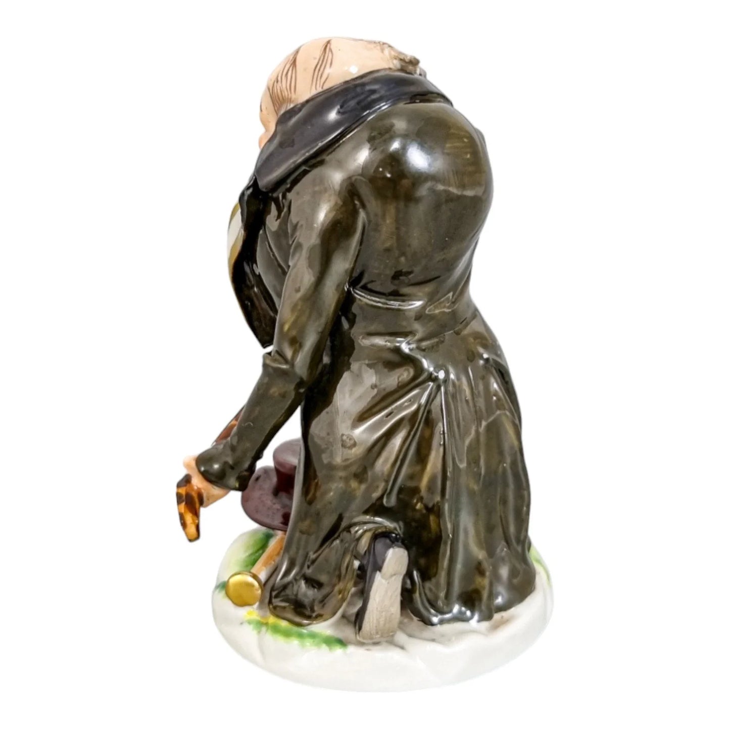 German porcelain Ernst Bohne Söhne figurine Hunchback musician