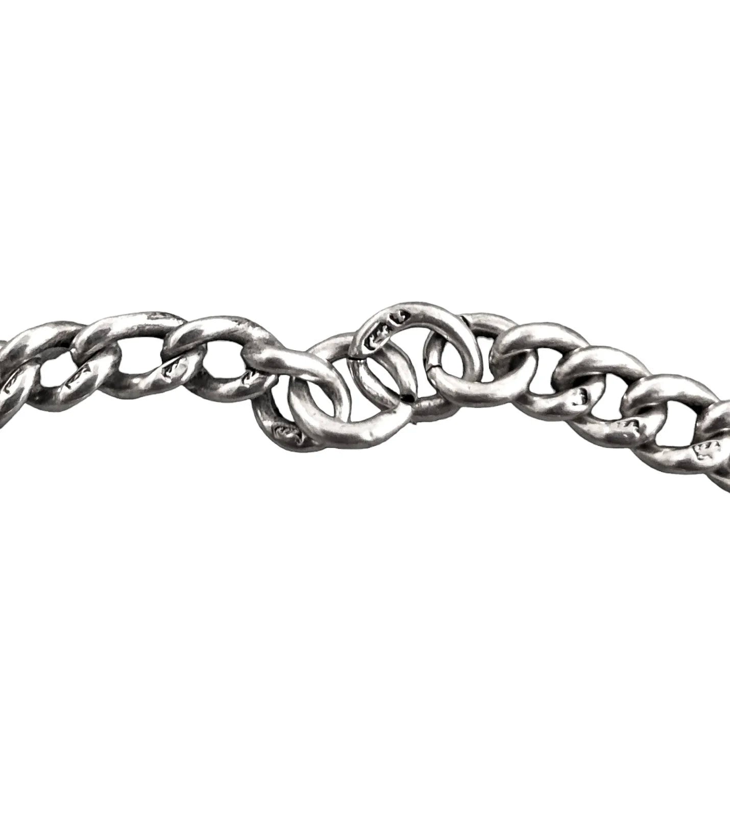 WWI sterling silver vesta case engraved with scrolls, on a Victorian watch curb Albert chain