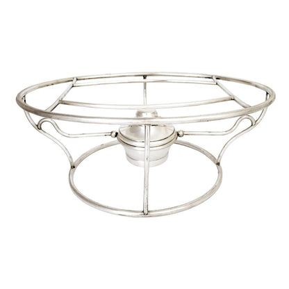 1940's Christofle Gallia silverplated reversible dish warmer / stove heater stand with burner