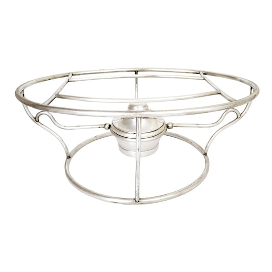 1940's Christofle Gallia silverplated reversible dish warmer / stove heater stand with burner