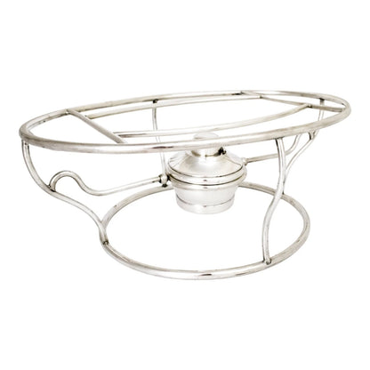 1940's Christofle Gallia silverplated reversible dish warmer / stove heater stand with burner