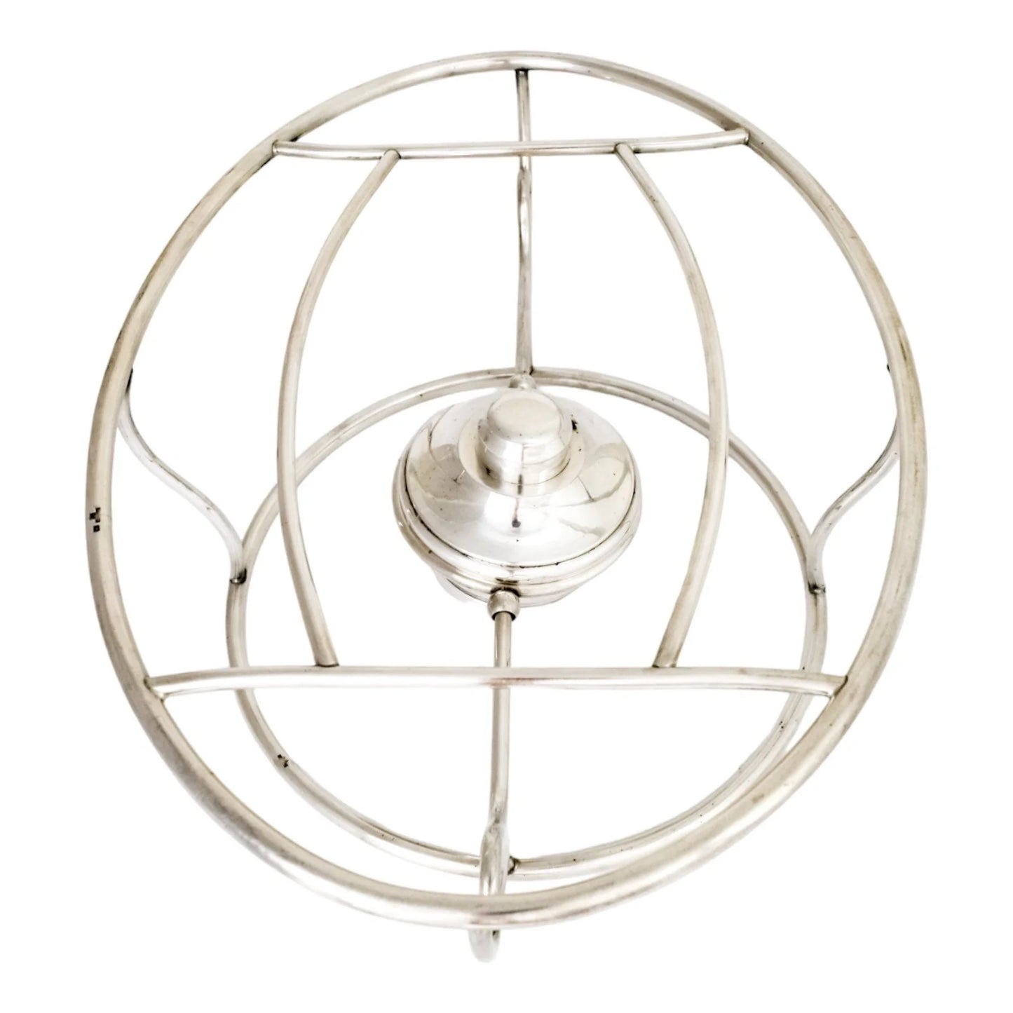 1940's Christofle Gallia silverplated reversible dish warmer / stove heater stand with burner