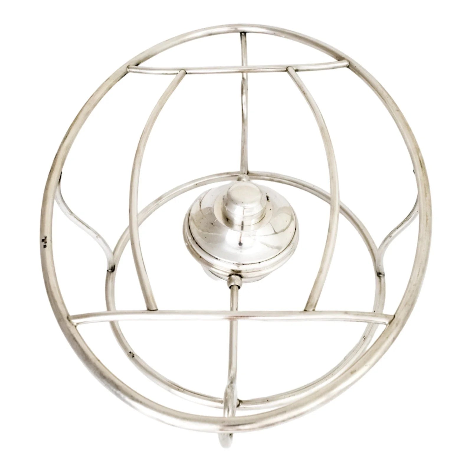 1940's Christofle Gallia silverplated reversible dish warmer / stove heater stand with burner