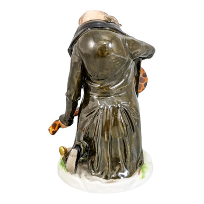 German porcelain Ernst Bohne Söhne figurine Hunchback musician