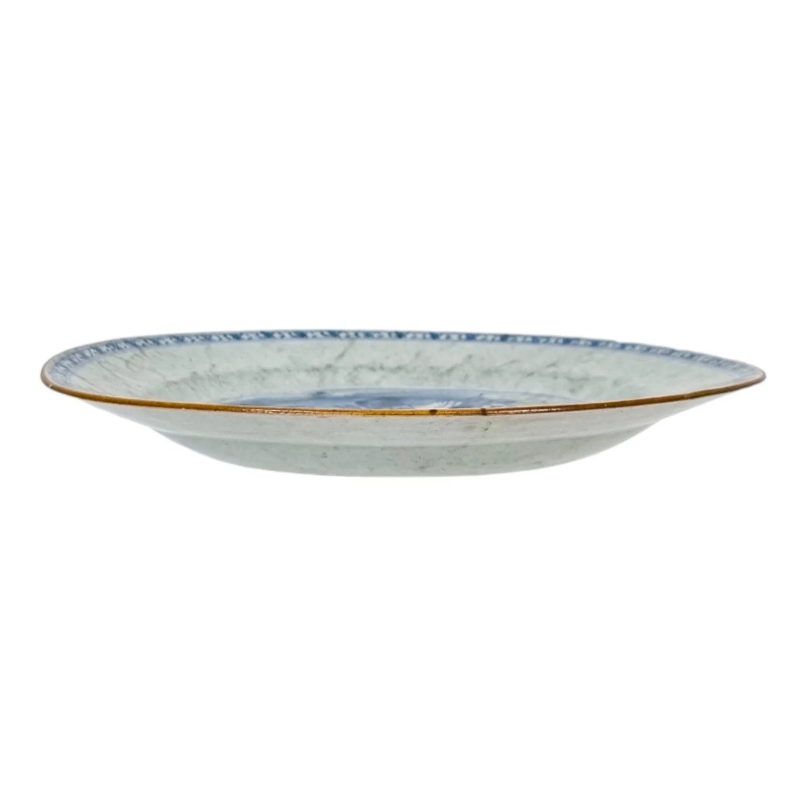 Early 18th century Yongzheng Chinese blue and white porcelain plate of scholars and boy