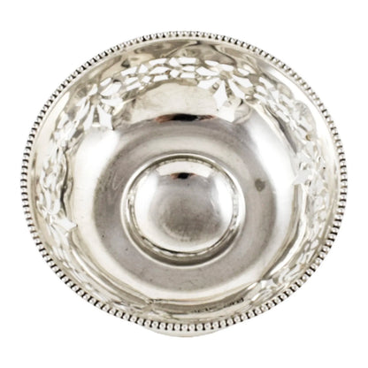 Art Deco sterling silver small sweetmeat tazza bowl dish