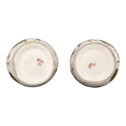 1880's Franz Anton Mehlem for Royal Bonn blush Aesthetic pair of vases