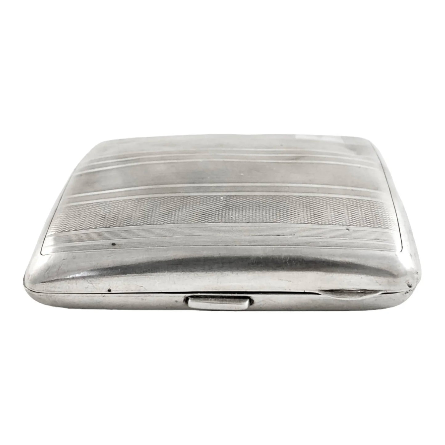 Art Deco gilt and sterling silver cigarette card case inscribed “Clive”
