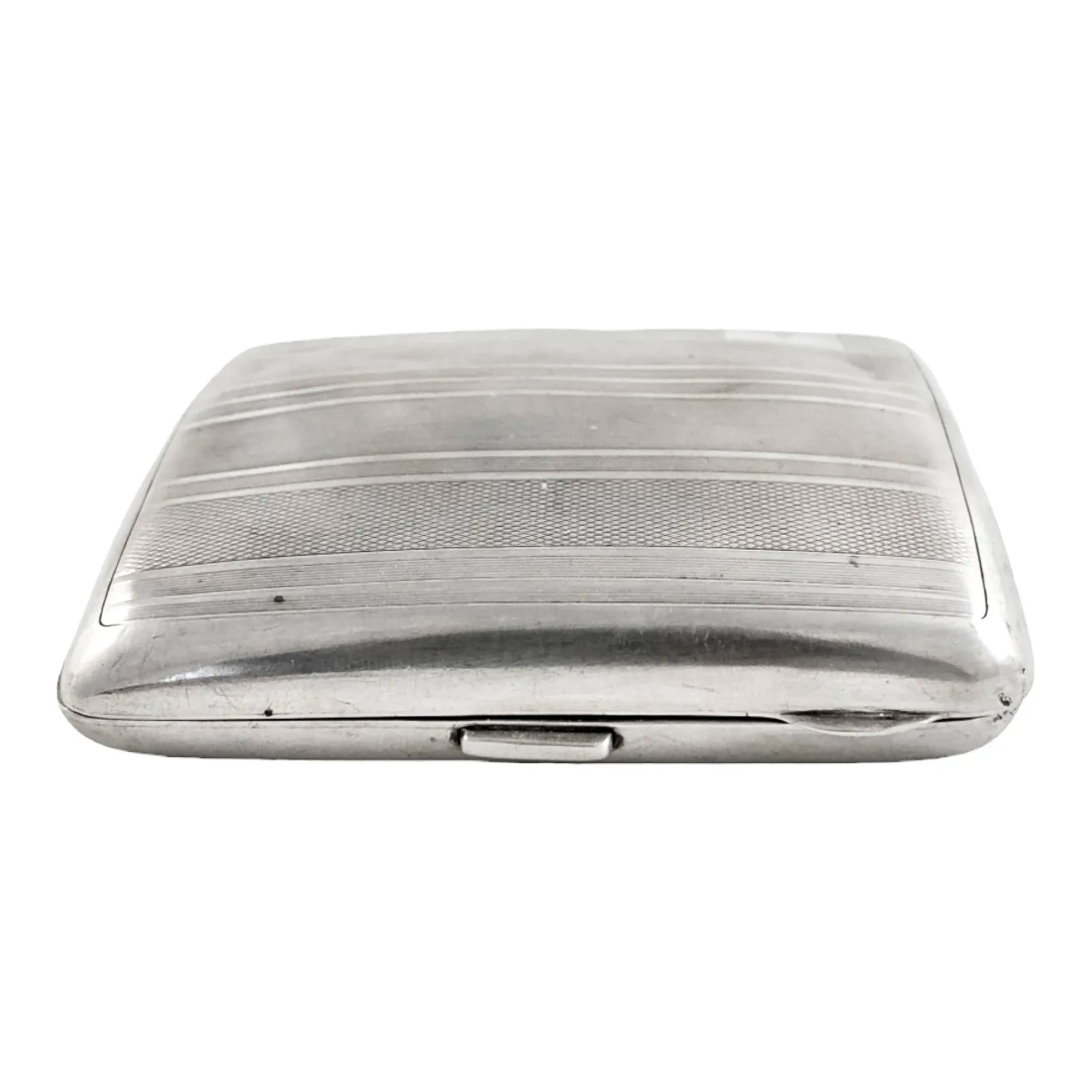 Art Deco gilt and sterling silver cigarette card case inscribed “Clive”