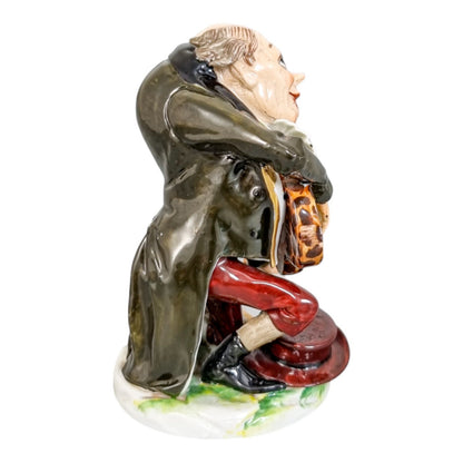 German porcelain Ernst Bohne Söhne figurine Hunchback musician