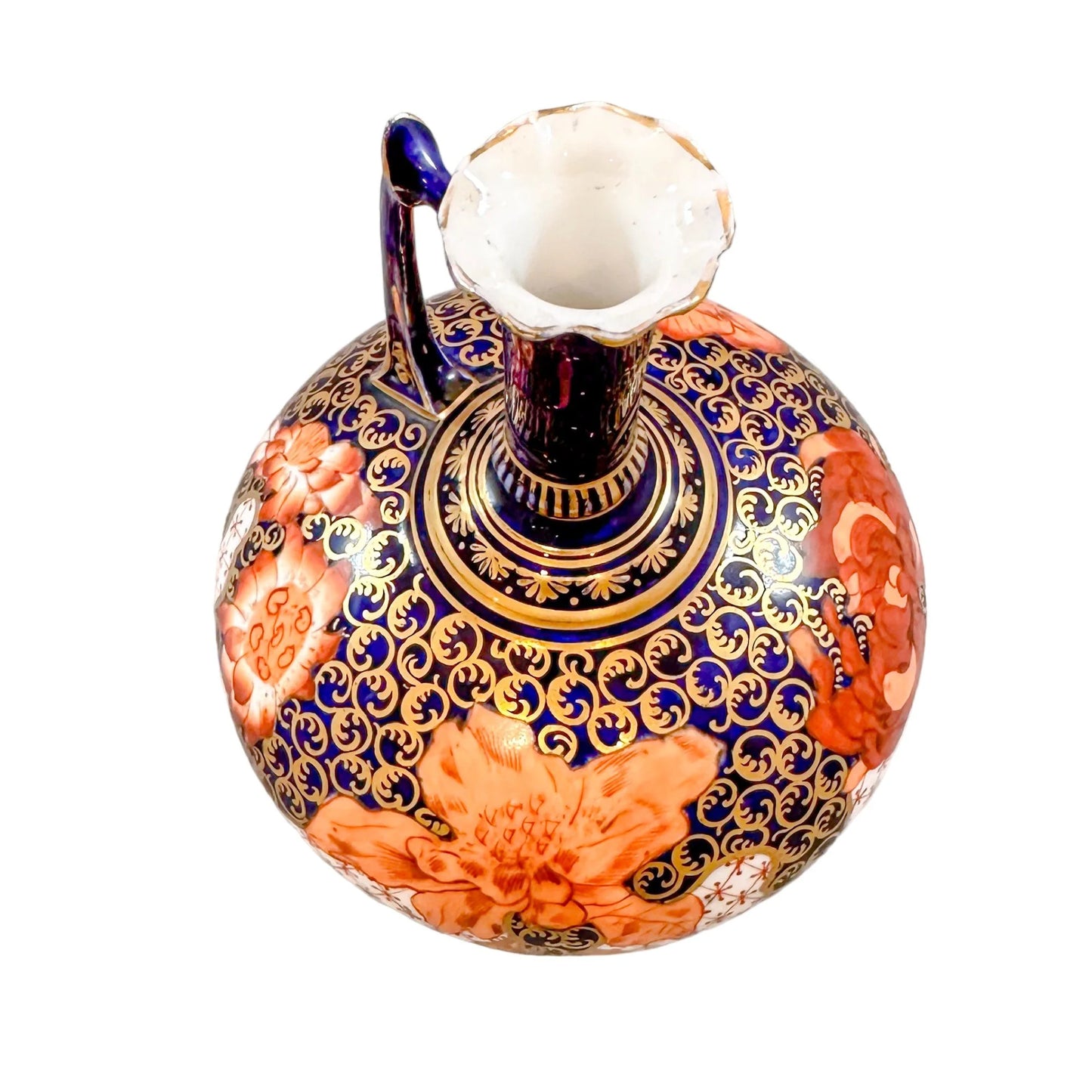 Victorian Royal Crown Derby onion-shaped Imari jug / vase / ewer