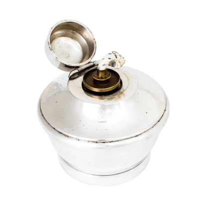 1940's Christofle Gallia silverplated reversible dish warmer / stove heater stand with burner