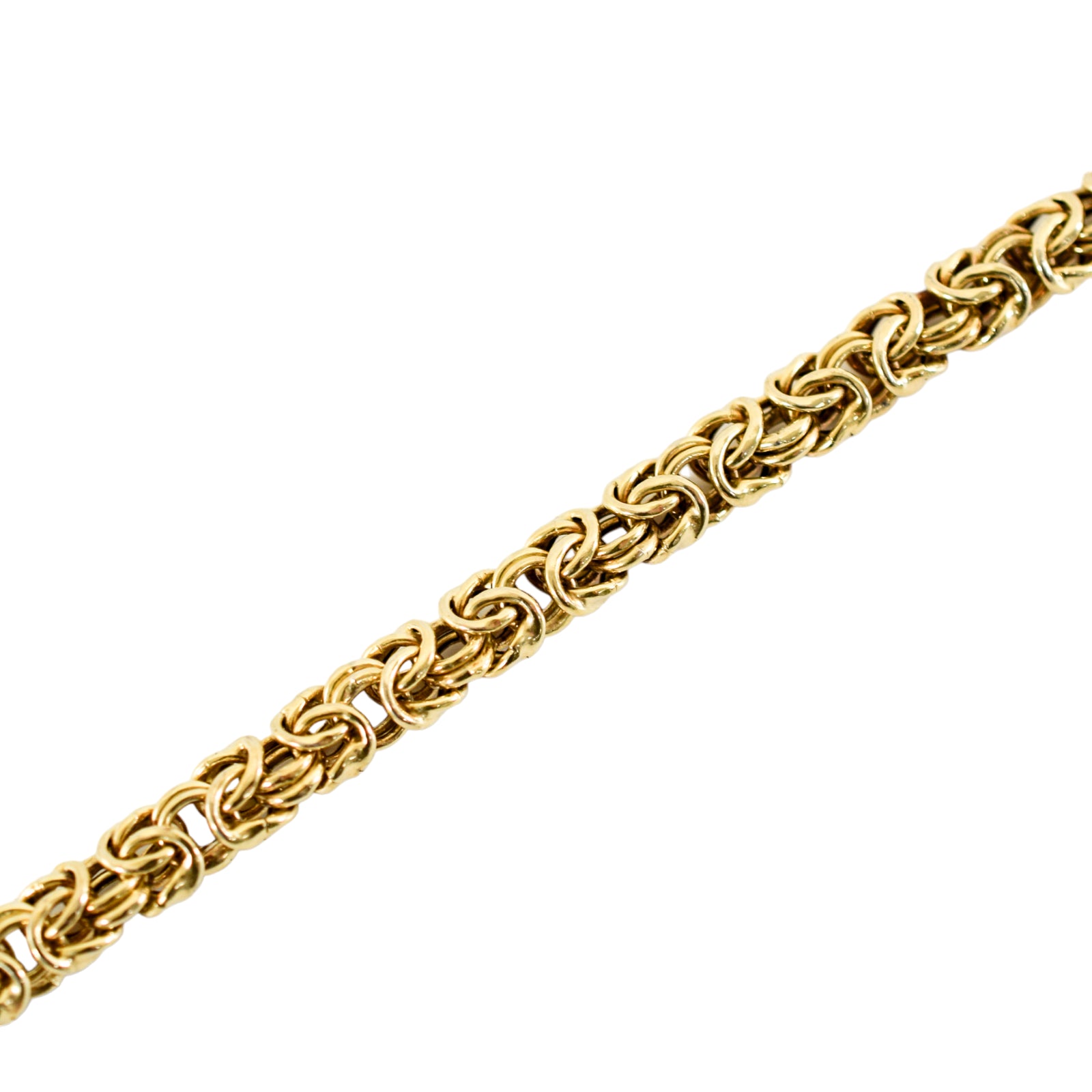Vintage Italian gold plated on sterling silver statement Byzantine link necklace