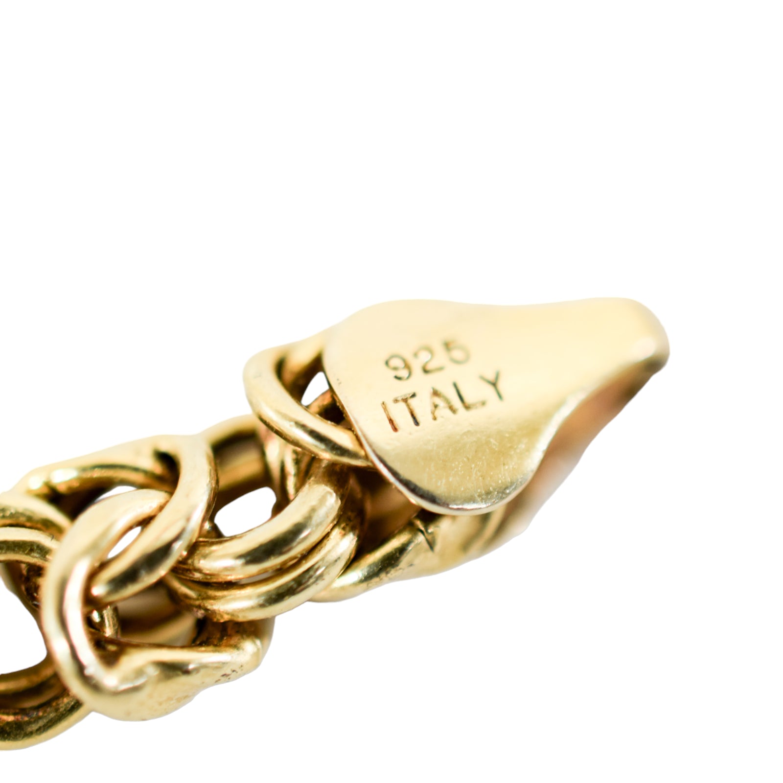 Vintage Italian gold plated on sterling silver statement Byzantine link necklace